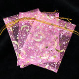 50/100pcs Star Moon Organza Bags 13x18cm Gift Pouches Wedding Party Candy Bags