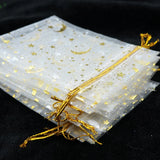 50/100pcs Star Moon Organza Bags 13x18cm Gift Pouches Wedding Party Candy Bags