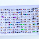 Multicolor Stainless Steel Mixed Ring Wedding Jewelry 50/100pcs/lot