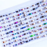 Multicolor Stainless Steel Mixed Ring Wedding Jewelry 50/100pcs/lot
