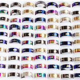 50/100pcs Multicolor Stainless Steel Ring Mix Styles Wedding Jewelry Gift