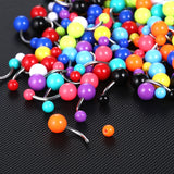 Acrylic Navel Belly Button Rings Barbell 5/8mm Body Jewelry