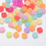50~133PCS Jelly Acrylic Beads Faceted Clover Mixed 11.5x11.5x4mm