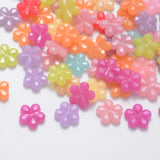 50~133PCS Jelly Acrylic Beads Faceted Clover Mixed 11.5x11.5x4mm