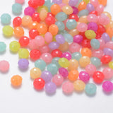 50~133PCS Jelly Acrylic Beads Faceted Clover Mixed 11.5x11.5x4mm