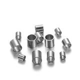 Stainless Steel Tubular Crimp End Beads Spacer for DIY Jewelry Making