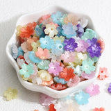 Resin Flower Petal Beads Caps Cherry Blossoms Charms Pendants for Jewelry Making