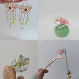 Resin Flower Petal Beads Caps Cherry Blossoms Charms Pendants for Jewelry Making