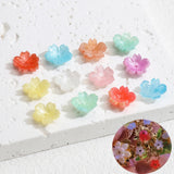 Resin Flower Petal Beads Caps Cherry Blossoms Charms Pendants for Jewelry Making