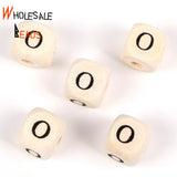 50-200Pcs 8-10mm Mixed Square Wooden Alphabet Beads for DIY Bracelet Making