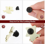 50/200Pcs PVC Rubber Pin Backs Butterfly Clutch Tie Tack Lapel Holder
