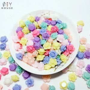 Rose Flowers Shape Acrylic Garment Beads DIY Craft Supplies Jewelry Accessories