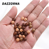 Round Stripe Acrylic Wooden Beads for Jewelry Making DIY Bracelet