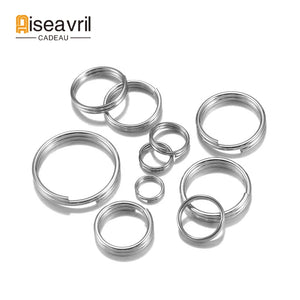 50-200Pcs Open Jump Rings Double Loops Split Rings for Jewelry Making