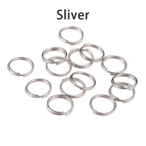 50-200Pcs Open Jump Rings Double Loops Split Rings for Jewelry Making