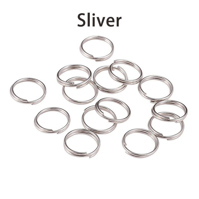 50-200Pcs Open Jump Rings Double Loops Split Rings for Jewelry Making