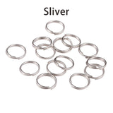 50-200Pcs Open Jump Rings Double Loops Split Rings for Jewelry Making