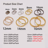 50-200Pcs Open Jump Rings Double Loops Split Rings for Jewelry Making