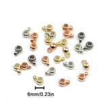 CCB Round Pendant Spacer Loose Beads Gold/Silver Plated 6/8mm Jewelry Making DIY