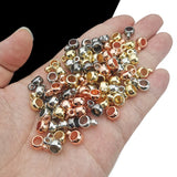 CCB Round Pendant Spacer Loose Beads Gold/Silver Plated 6/8mm Jewelry Making DIY