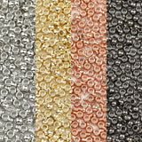 CCB Round Pendant Spacer Loose Beads Gold/Silver Plated 6/8mm Jewelry Making DIY
