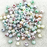 Frost Cracked Acrylic Beads 8mm Round Spacer DIY Jewelry Making Bracelets