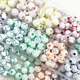 Frost Cracked Acrylic Beads 8mm Round Spacer DIY Jewelry Making Bracelets