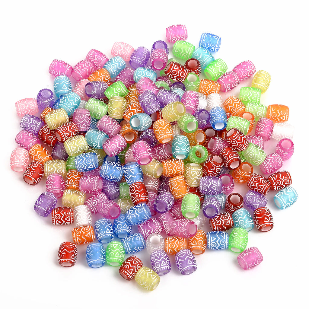Colorful Big Hole Spacer Beads for Jewelry Making 9x7mm