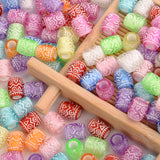 Colorful Big Hole Spacer Beads for Jewelry Making 9x7mm