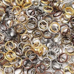 50-200pcs Double Loops Jump Rings Split Rings 4-16mm Connectors