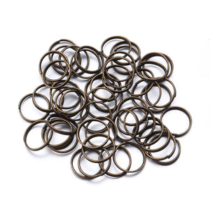 50-200pcs Double Loops Jump Rings Split Rings 4-16mm Connectors