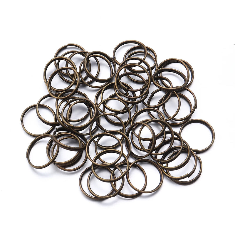 50-200pcs Double Loops Jump Rings Split Rings 4-16mm Connectors