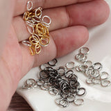 50-200pcs Jump Rings 3-20mm Metal DIY Jewelry Findings Split Ring Lot