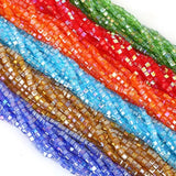 Square Austrian Crystal Beads Spacer 2 3 4 6mm Transparent Loose Beads
