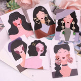 50/25pcs Earrings Display Card Necklace Holder DIY Jewelry Ear Studs Organizer