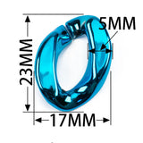50-500Pcs 17*23MM Plating Acrylic Chain Link Bead for DIY Earrings Necklace