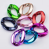 50-500Pcs 17*23MM Plating Acrylic Chain Link Bead for DIY Earrings Necklace