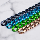 50-500Pcs 17*23MM Plating Acrylic Chain Link Bead for DIY Earrings Necklace