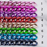 50-500Pcs 17*23MM Plating Acrylic Chain Link Bead for DIY Earrings Necklace