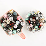 Silicone Leopard Beads 12mm/15mm Round Printed Beads DIY Jewelry Making