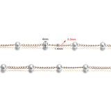 50-500cm Pearl Chain Beads Iron Chains for Jewelry Making