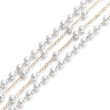 50-500cm Pearl Chain Beads Iron Chains for Jewelry Making