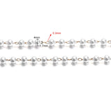 50-500cm Pearl Chain Beads Iron Chains for Jewelry Making