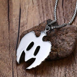 Stainless Steel Angel Wings & Rhinestone Cross Pendant Necklace