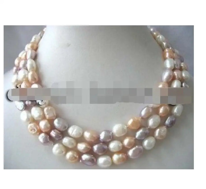 Pink & Purple Baroque Pearl Necklace - Wholesale