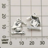 50 Graduation Cap Charms for DIY Jewelry Making Grad Theme Dr. Hat Pendants