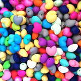 50 Beads (20mm Heart) - Loose Teething Baby Chew Jewelry Beads Teething Necklace