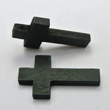 50 Wooden Cross Beads Charm 42X24mm Wood Pendants