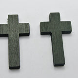 50 Wooden Cross Beads Charm 42X24mm Wood Pendants