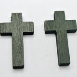 50 Wooden Cross Beads Charm 42X24mm Wood Pendants